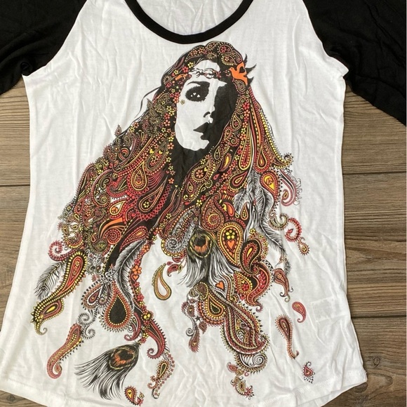 Lauren Moshi Frankie Raglan Baseball Color Gypsy Girl - Picture 4 of 10